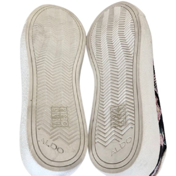 ALDO Canvas Sneakers - Black with Pink Roses - 8.5 - Picture 8 of 11